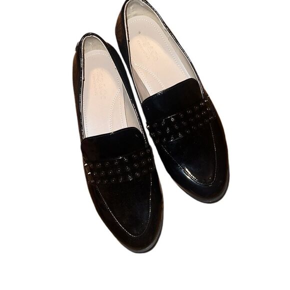 Rag & Co Black Patent Leather Shoes Size 7 - Picture 1 of 5
